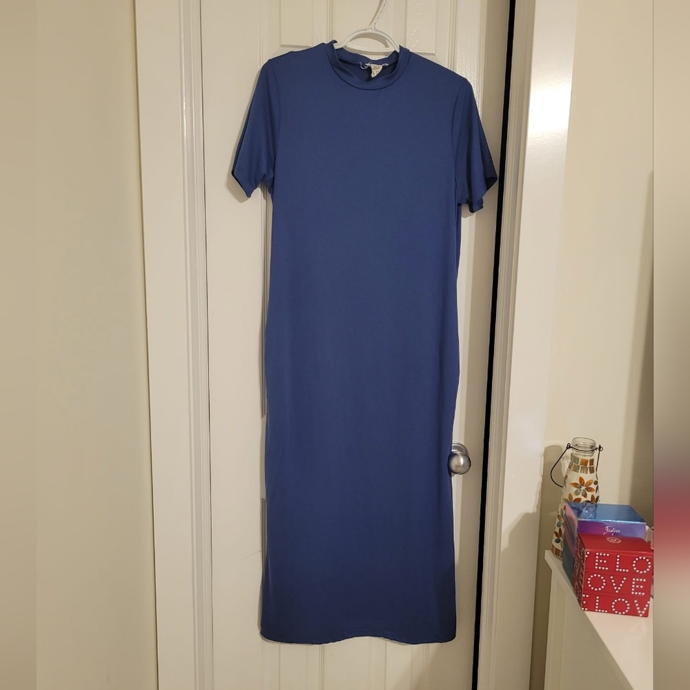 Chic Blue Maxi Dress for Women Size S
